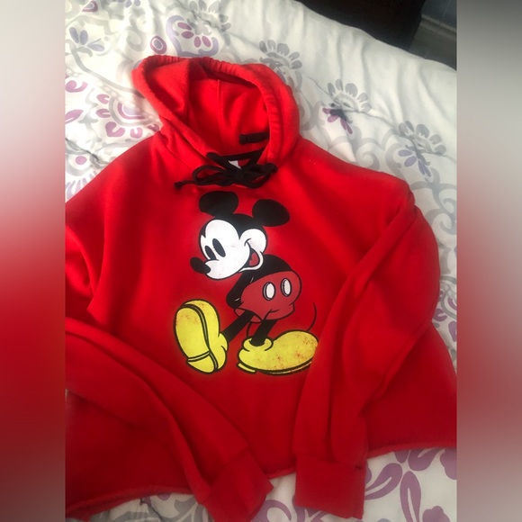 Mickey Mouse Cropped Fleece Hoodie - Picture 2 of 4